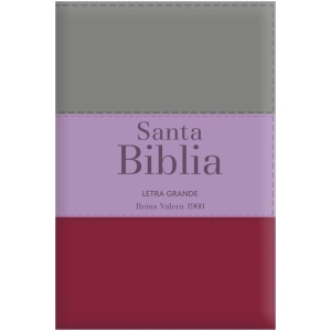 Biblia RVR1960 Letra Grande Marrón Lila Violeta Manual Cierre Índice
