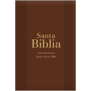 Biblia RVR1960 Letra Súpergigante Marrón Cierre Índice
