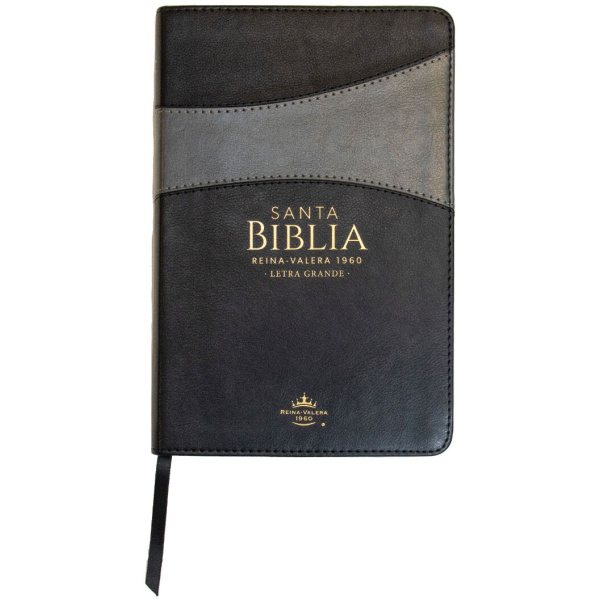 Biblia RVR1960 Bitono Negro Gris índice Letra Grande 12.5pt 065PJR
