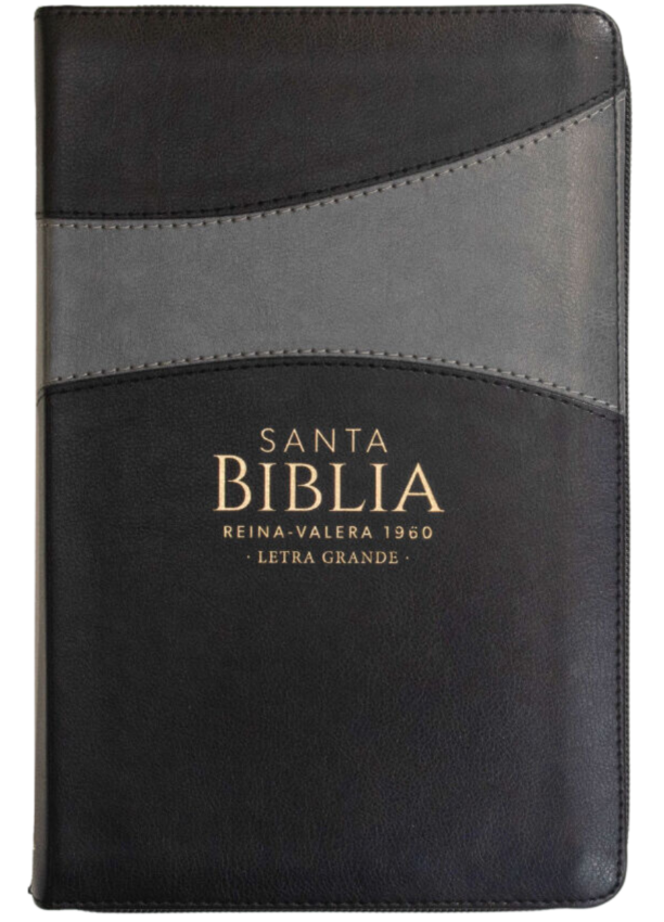 Biblia RVR1960 Clásica Bitono Negro Gris Cierre Índice 12.5pt 065PJR