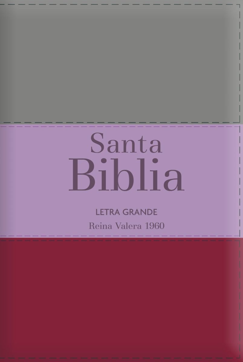 Biblia RVR1960 Letra Grande Marrón Lila Violeta Manual Cierre Índice