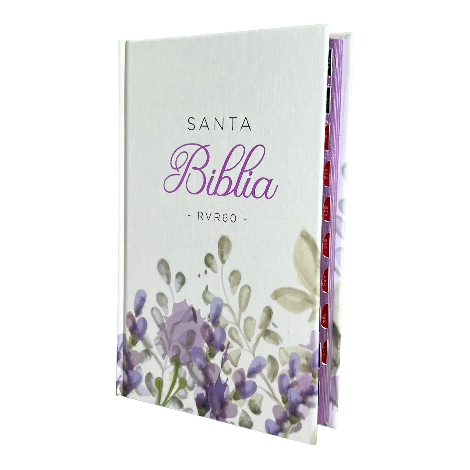 Biblia RVR1960 Letra Grande Tapa Dura Lavanda Índice 12pt
