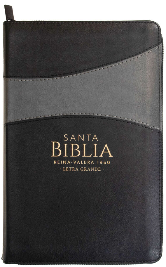 Biblia RVR1960 Manual Letra Grande Negro Grisa Cierre 12.5pt 065PJR
