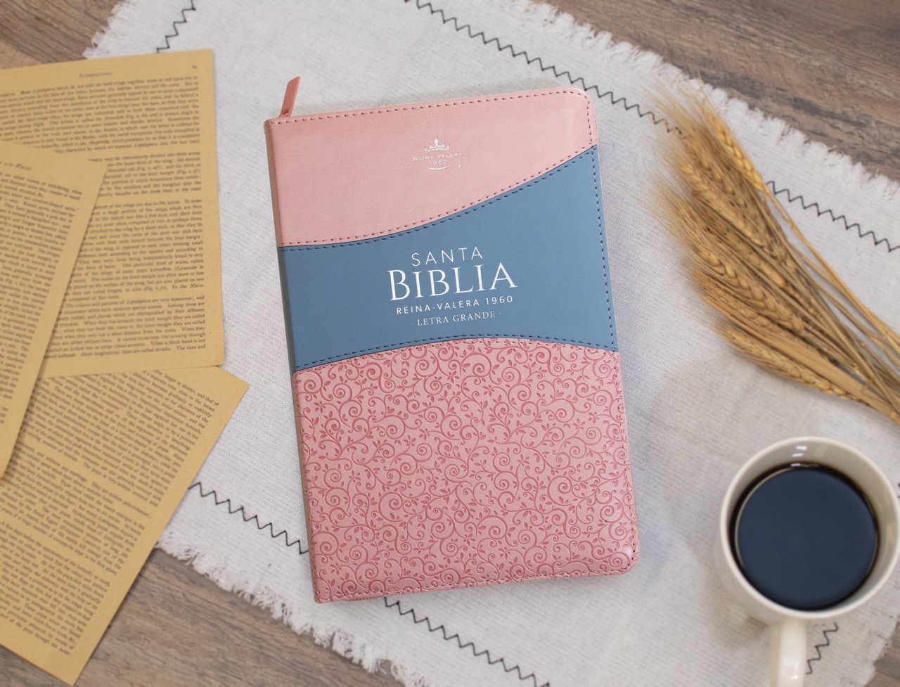 Biblia RVR1960 Rosa Azul Manual Cierre Índice 12.5pt 065PJR