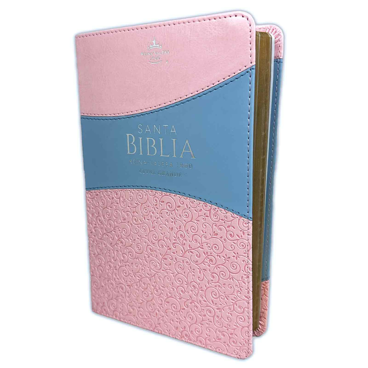 Biblia RVR1960 Rosa Y Azul Manual Cierre Índice 12.5pt 065PJR