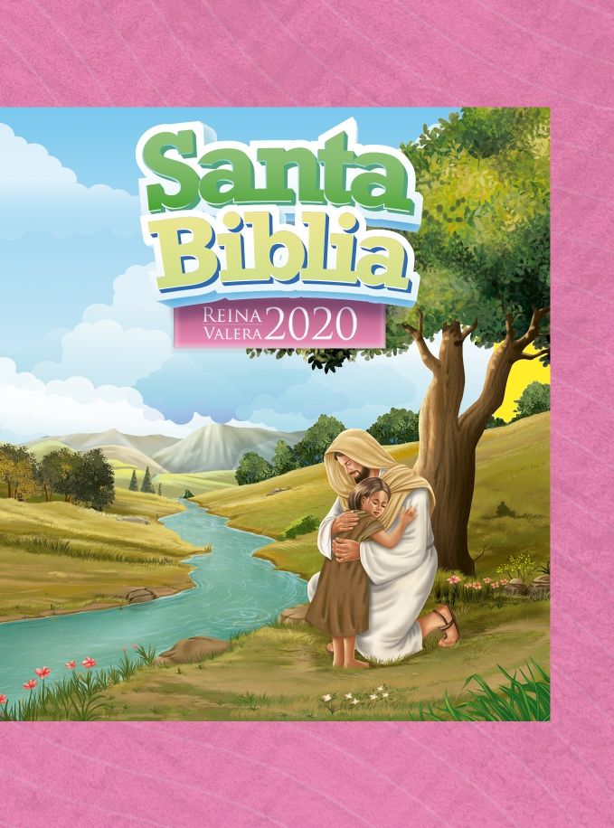 Biblia RVR2020 Para Ninas Rosada Vinilo Cierre