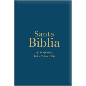 Biblia RVR1960 Letra Grande Azul Manual Cierre Índice