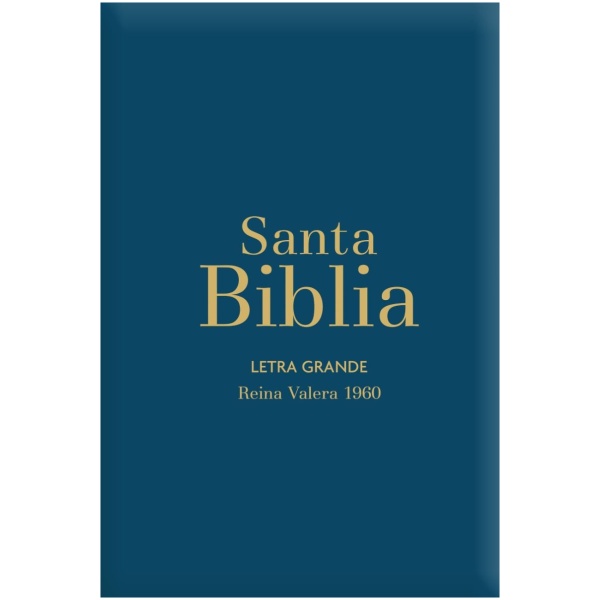 Biblia RVR1960 Letra Grande Azul Manual Cierre Índice