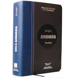 Biblia RVC Estudio Andrós Hombres Im piel Cierre Índice RVC066EEcTI