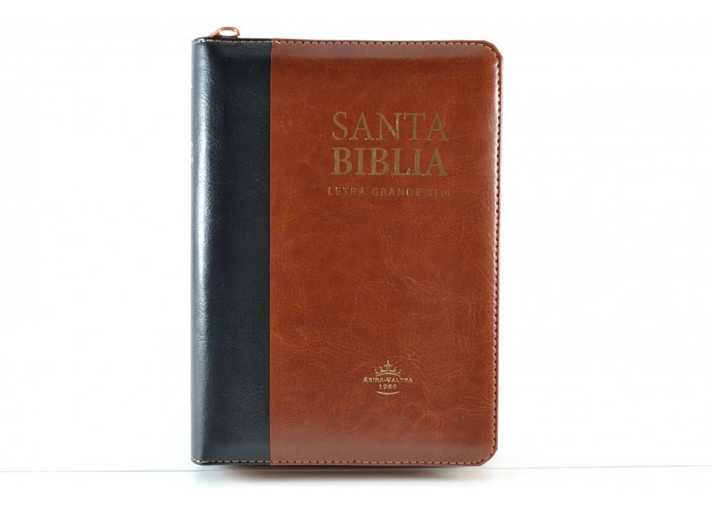 Biblia RVR1960 Chica Negro Marrón Indice cierre 11pt RVR046cLSGiPJRZTI