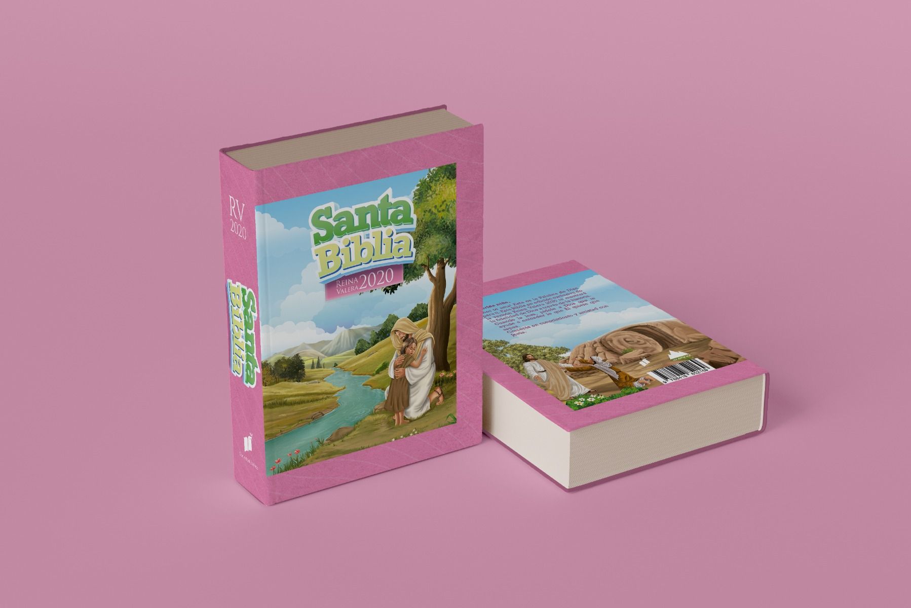 Biblia RVR2020 Para Niñas Tapa Dura Rosada
