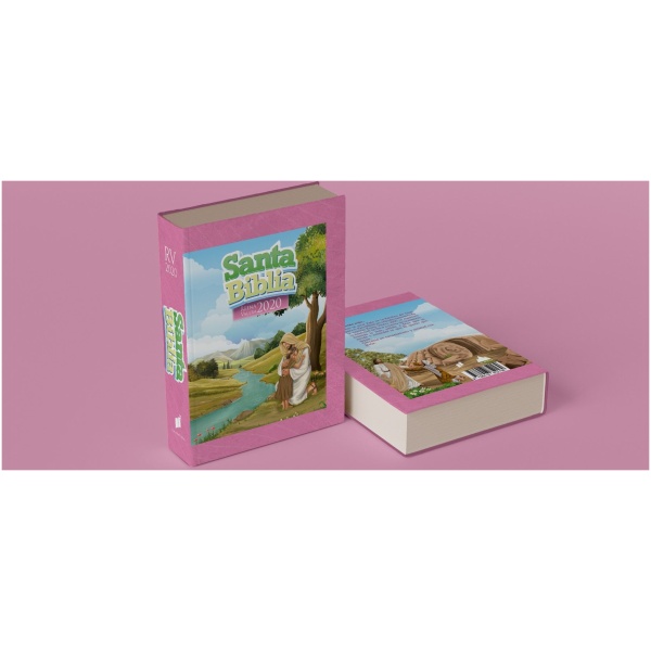 Biblia RVR2020 Para Niñas Tapa Dura Rosada - Image 2