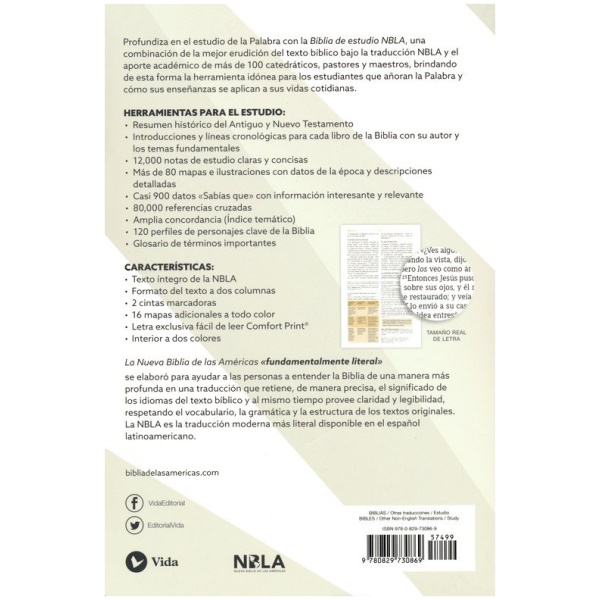 Biblia NBLA Gris Leathersoft dos colores índice - Image 4