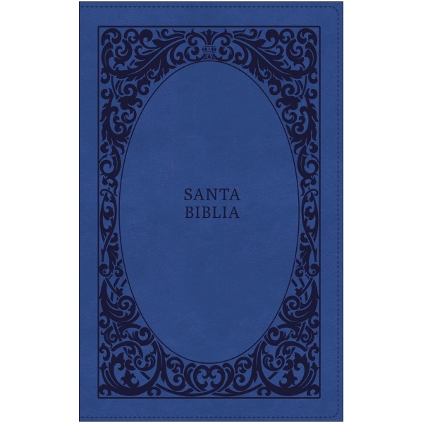 Biblia RVR1960 Tierra Santa Ultrafina Letra Grande Leathersoft Azul Cierre