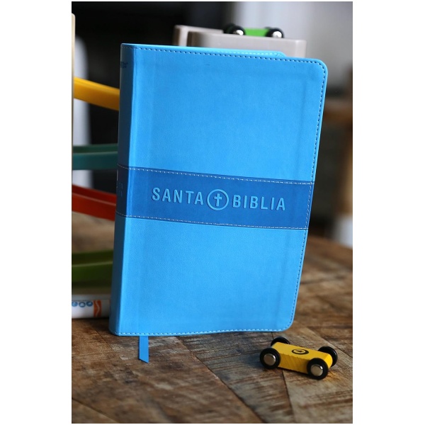 Biblia NVI 20220 Niños Leathersoft Azul Celeste - Image 2