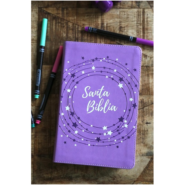 Biblia NVI 2022 Niños Leathersoft Lavanda Comfort Print - Image 2