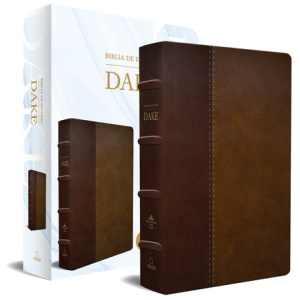Biblia RVR1960 Dake Estudio Grande Piel Duotono Marrón