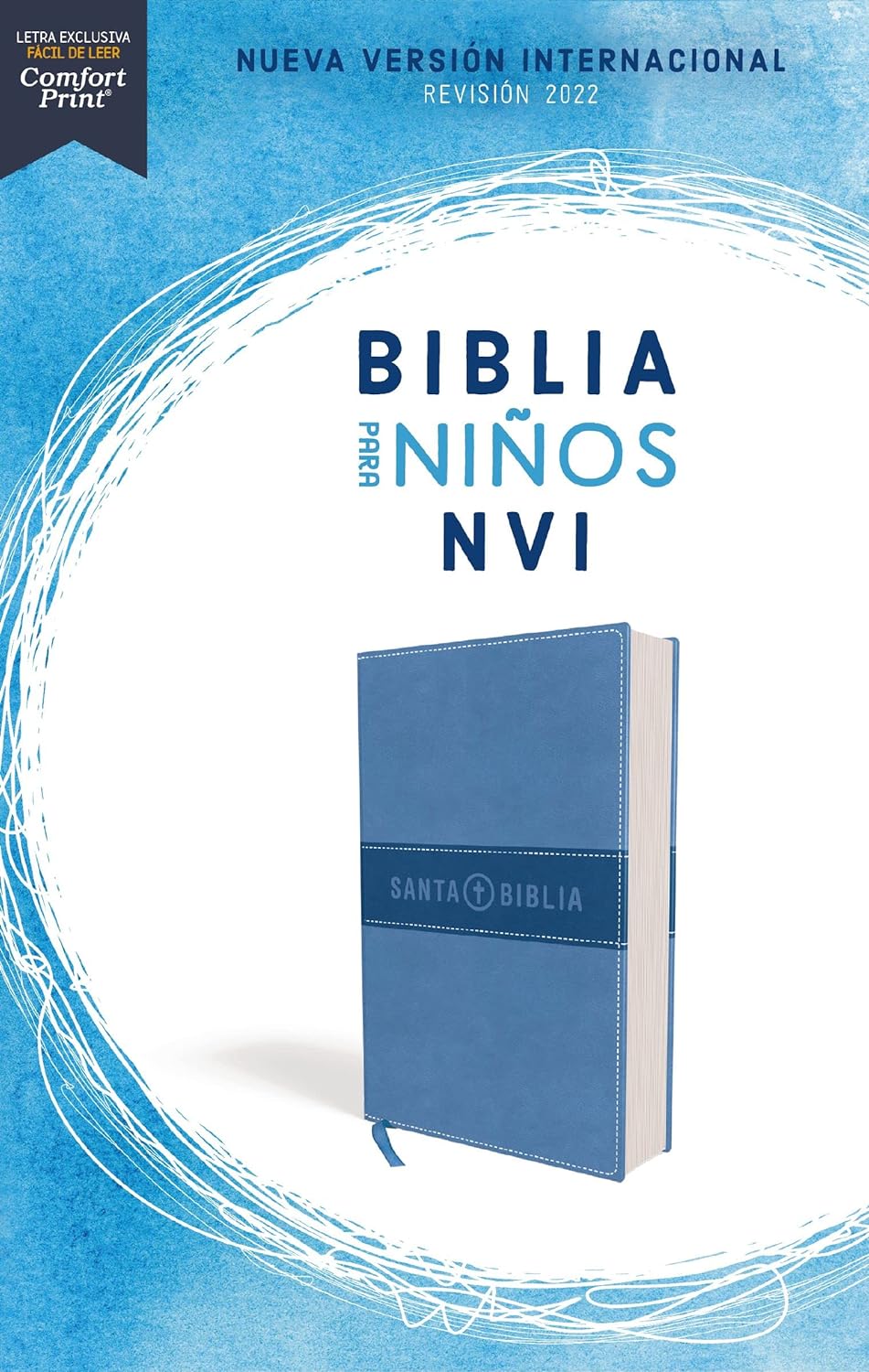 Biblia NVI 20220 Niños Leathersoft Azul Celeste