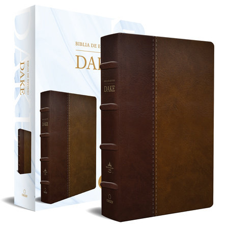 Biblia RVR1960 Dake Estudio Grande Piel Duotono Marrón