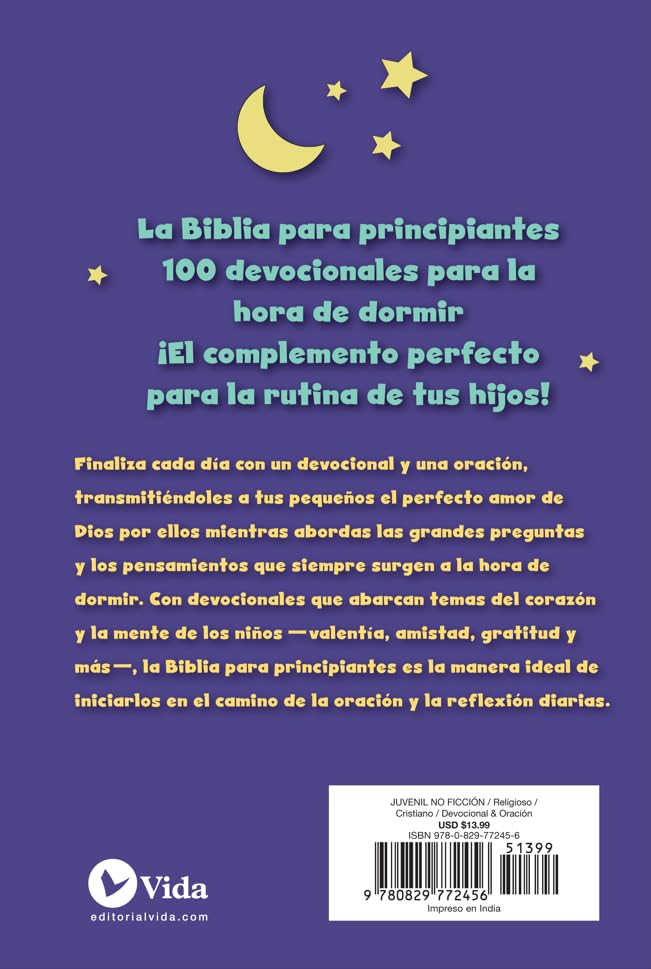 La Biblia para principiantes, 100 devocionales para la hora de dormir