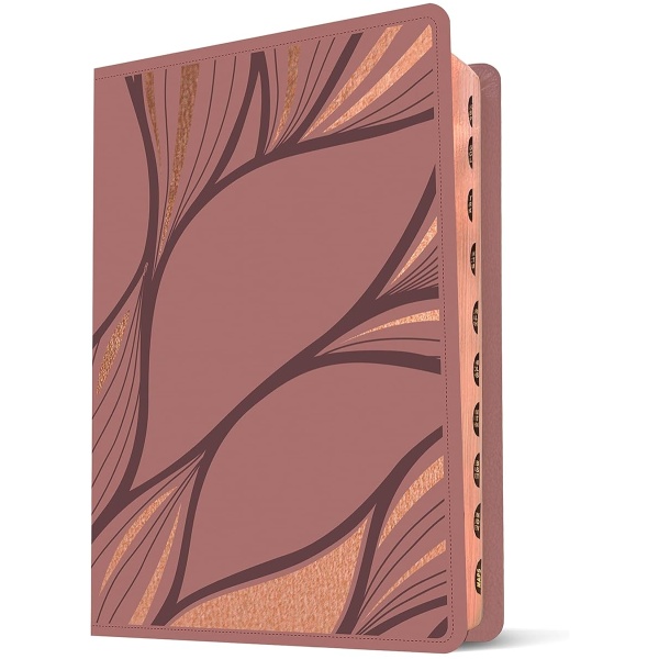 Biblia NTV Personal Letra Grande SentiPiel Rosado Metálico Índice - Image 2