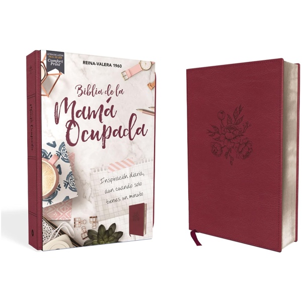 Biblia RVR1960 De La Mamá Ocupada Leathersoft Magenta