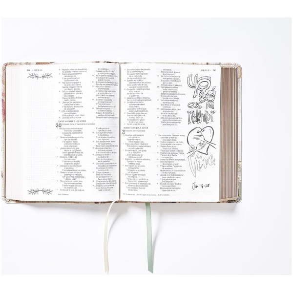 Biblia NBLA Edición Artística Ilustrada Leathersoft Multicolor Crema - Image 2