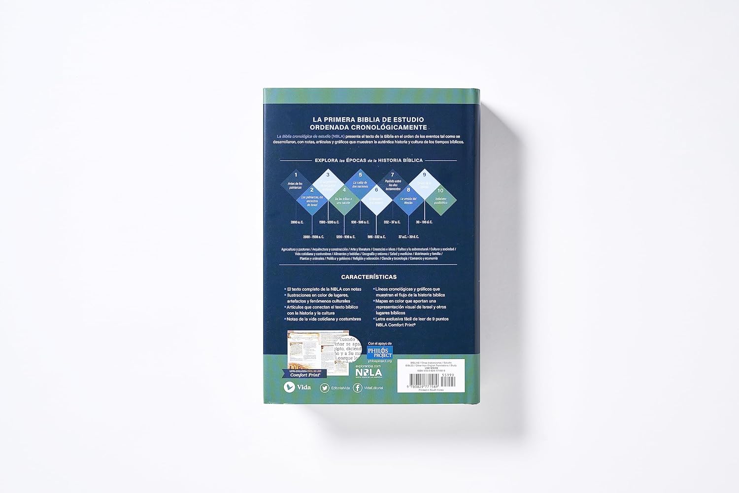 Biblia Nbla Cronológica De Estudio Tapa Dura