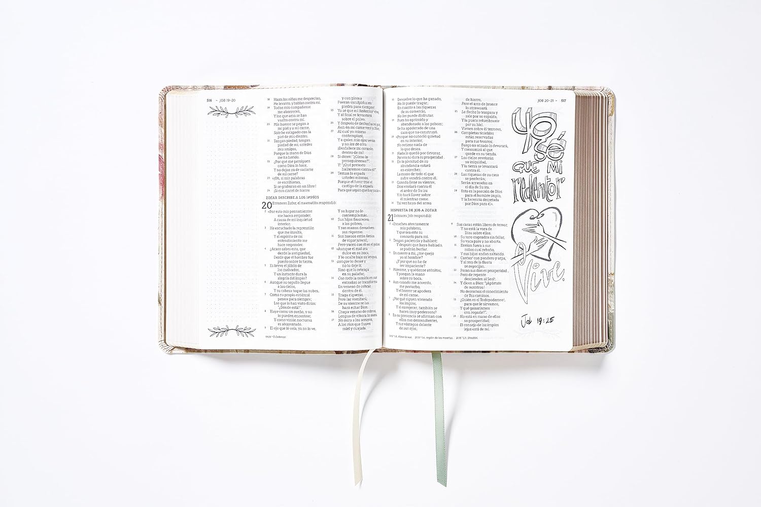 Biblia NBLA Edición Artística Ilustrada Leathersoft Multicolor Crema