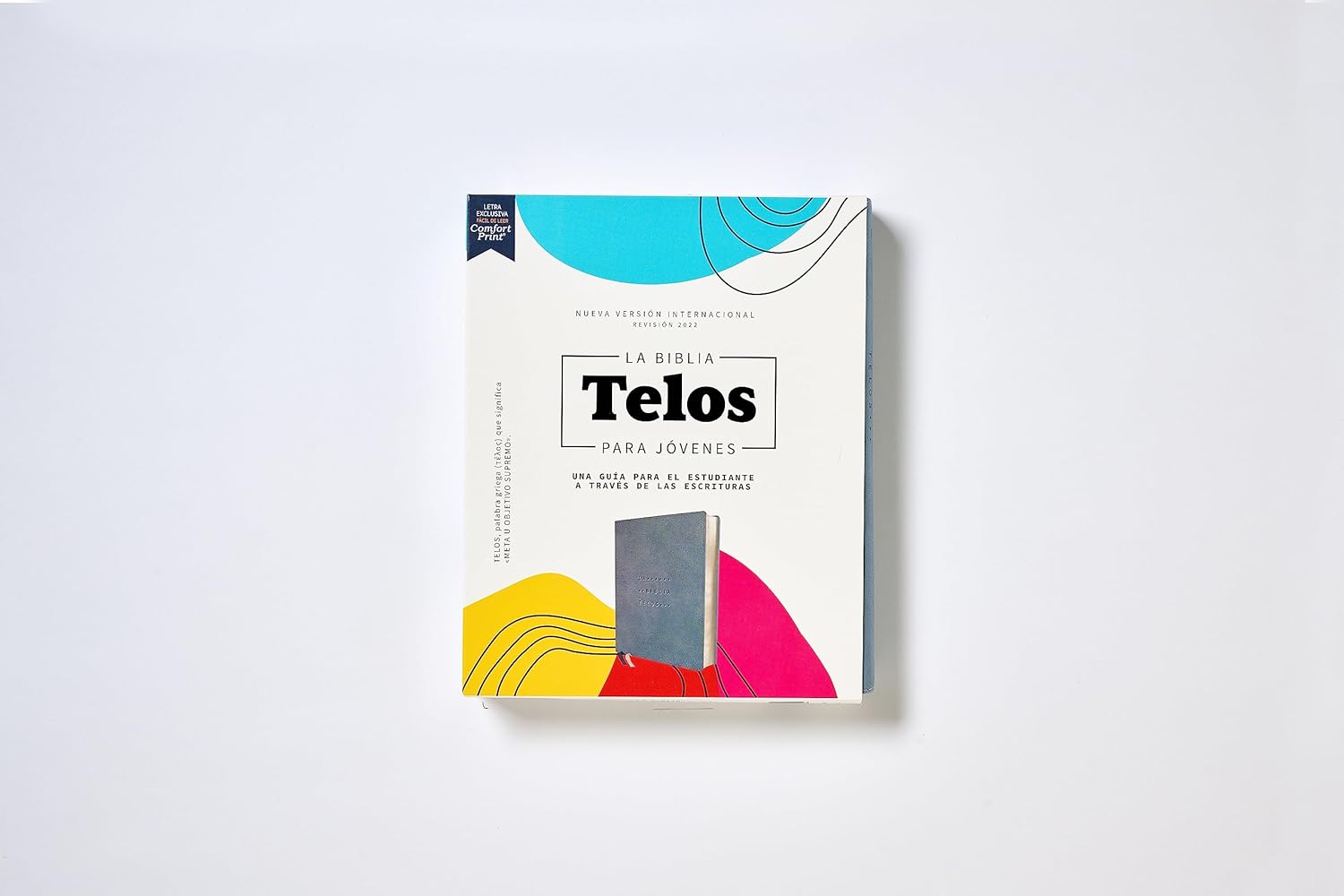Biblia NVI 2022 Telos Jóvenes Leathersoft Gris Comfort Print
