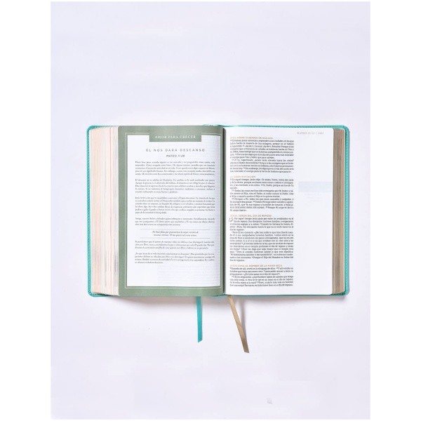 Biblia NBLA Ama A Dios Grandemente, Leathersoft Turquesa - Image 6