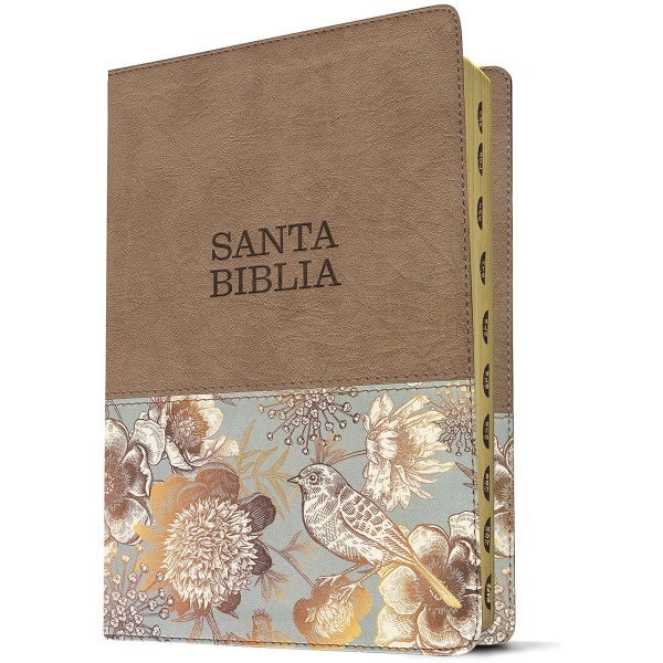 Biblia NTV Beige Sentipiel letra súper gigante Índice PJR - Image 2