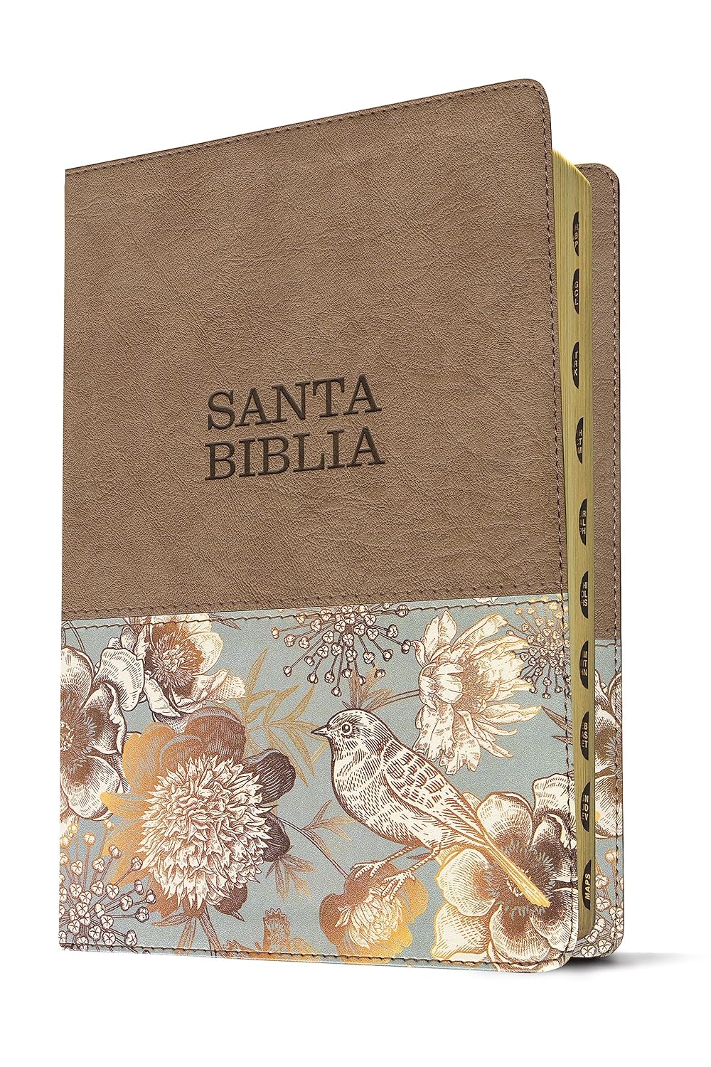 Biblia NTV Beige Sentipiel letra súper gigante Índice PJR