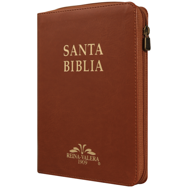 Biblia RV1909 mediana cafe cierre índice VR055ZTI
