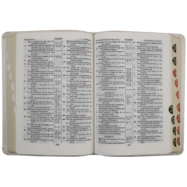 Biblia RV1909 mediana blanco índice VR055TI - Image 2