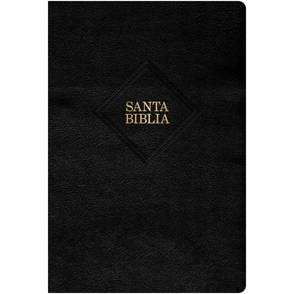 Biblia RVR1960 Letra Grande Manual Negra Piel Fabricada 12pt