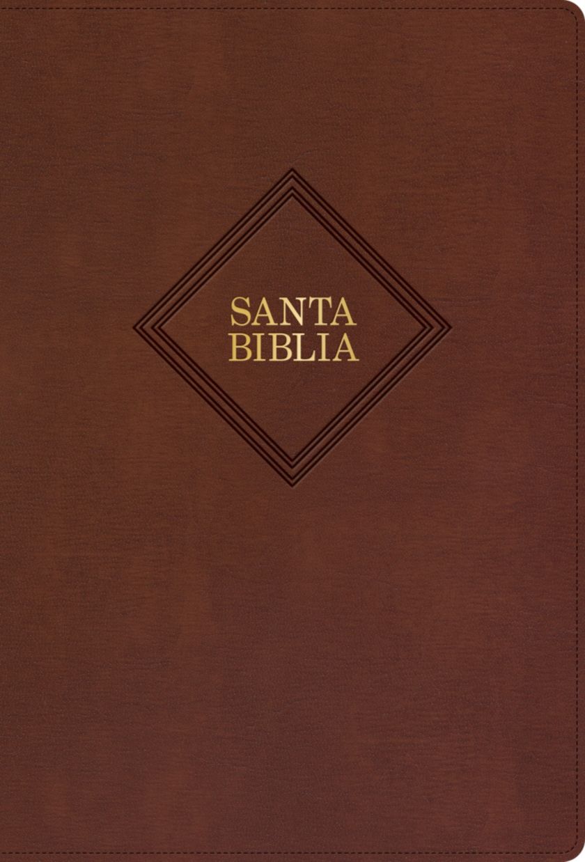 Biblia RVR1960 Letra Grande Manual Café Piel Fabricada 12pt
