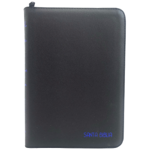 Biblia RVR1960 Mediana Letra Grande Imitación Piel Negro Azul RVR056cZTILG PJR