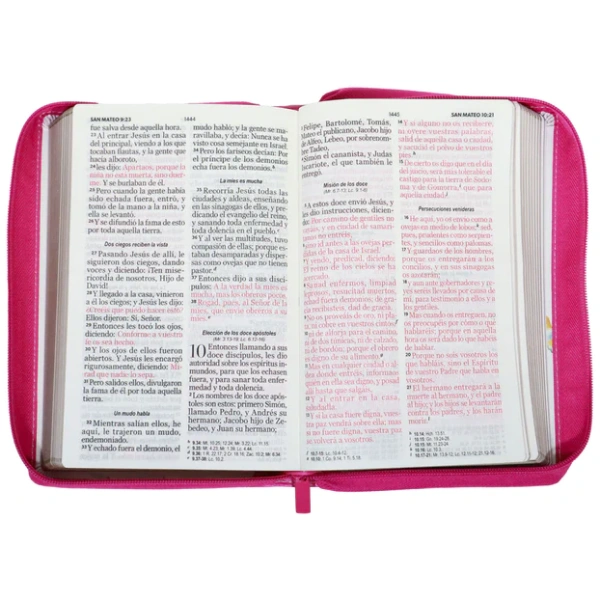 Biblia RVR1960 Gracia lt gigante flores rosas cierre manual 14pt 068PJR - Image 5