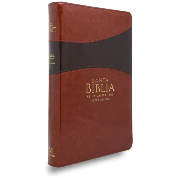 Biblia RVR1960 Clásica bitono marrón cierre manual 12.5P 065PJR vs - Image 2