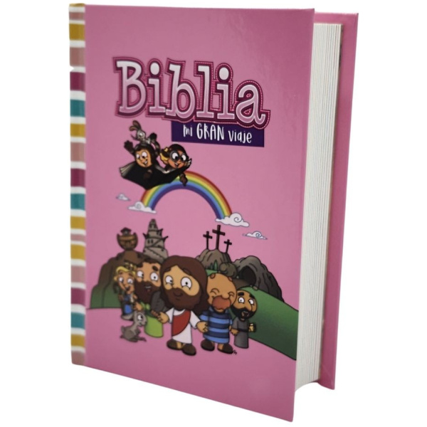 Biblia RVR1960 Mi gran viaje tapa dura rosa bolsillo 8.5pt - Image 2
