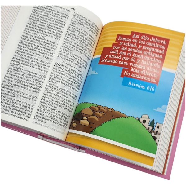 Biblia RVR1960 Mi gran viaje tapa dura rosa bolsillo 8.5pt - Image 3