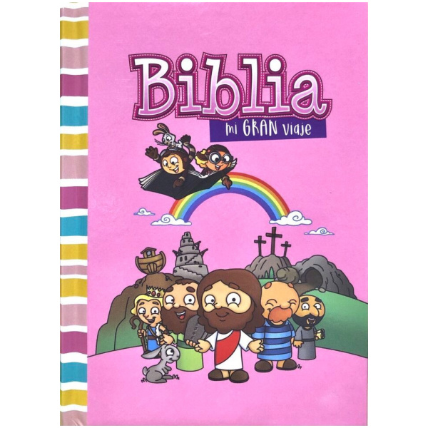 Biblia RVR1960 Mi gran viaje tapa dura rosa bolsillo 8.5pt