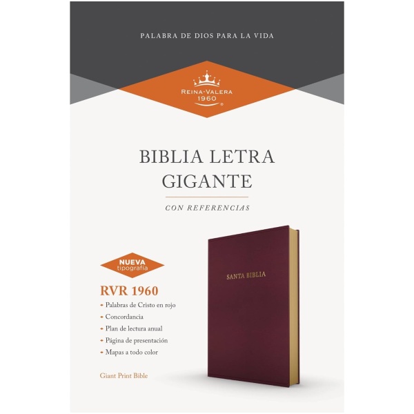 Biblia RVR1960 Letra gigante vino 2023 imitación piel - Image 6