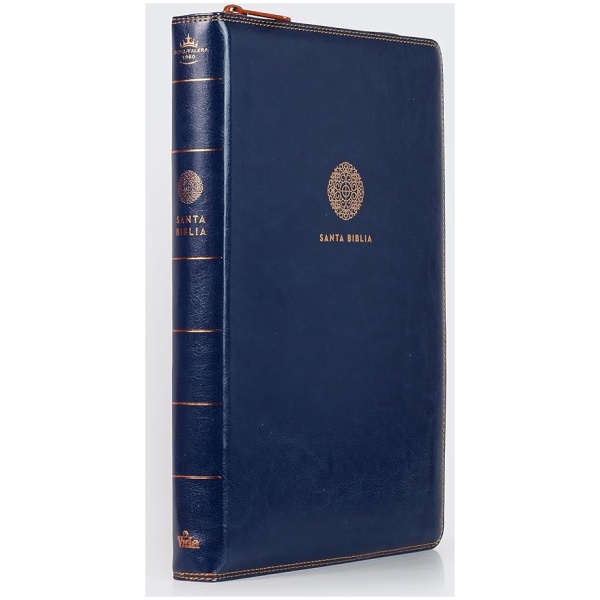 Biblia RVR1960 letra supergigante Leathersoft cierre Azul - Image 4