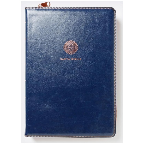 Biblia RVR1960 letra supergigante Leathersoft cierre Azul - Image 5