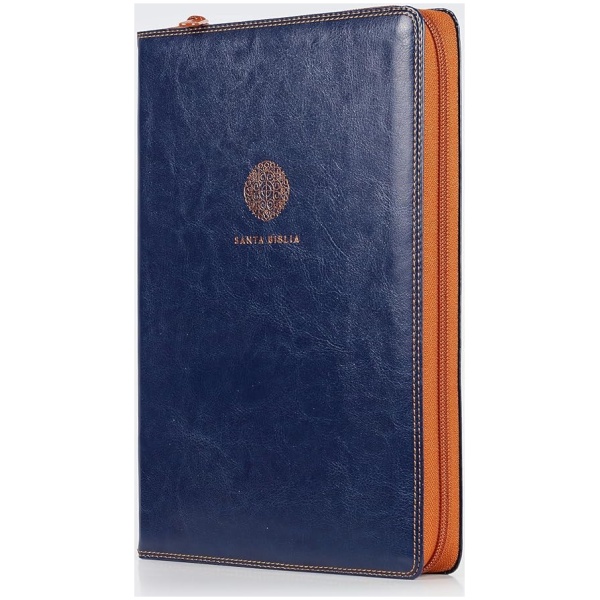 Biblia RVR1960 letra supergigante Leathersoft cierre Azul - Image 3
