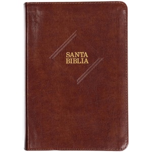 Biblia RVR1960 Letra gigante cafe 2023 piel fabricada