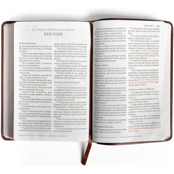 Biblia RVR1960 Letra gigante cafe 2023 piel fabricada - Image 4
