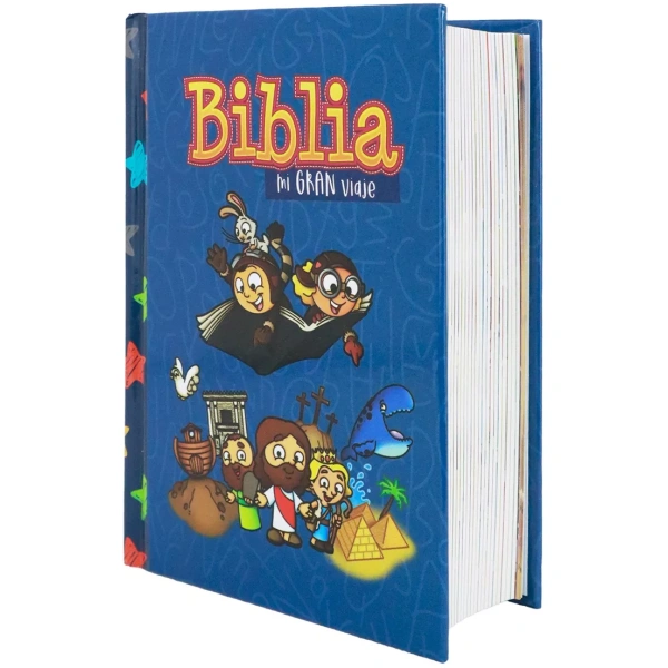 Biblia RVR1960 Mi gran viaje tapa dura azul bolsillo 8.5pt - Image 4